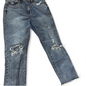 DAZE "Tough‎ Love" High Rise Distressed Straight Jeans – Size 29